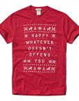 Abercrombie-Fitch-Hommes-Coton--Manches-Courtes-Noel-T-shirt-Rouge-X-Grand-0