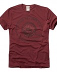 Abercrombie-Fitch-Hommes-Coton--Manches-Courtes-T-shirt-Bourgogne-XX-Grand-0