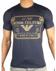 Armani-Jeans-T-Shirt-Homme-manches-courtes-R6H06NQ-Navy-Bleu-Or-Denim-Culture-Limited-Edition-Collector-Taille-S-M-L-XL-XXL-0